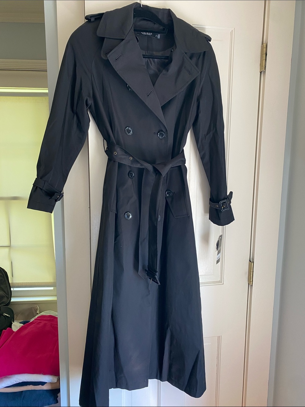 Lauren Ralph Lauren Black Double-Breasted Trench Coat